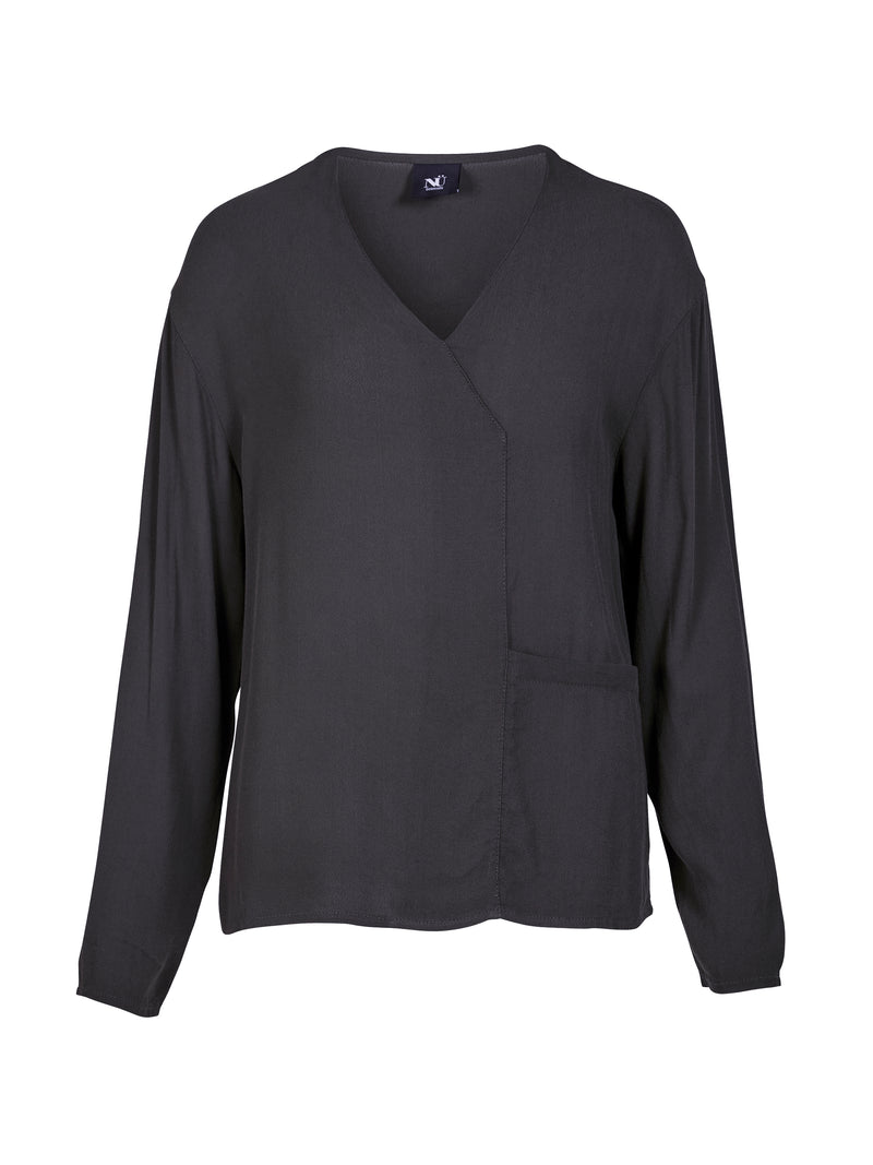 NÜ ANNI V-hals blouse Blouses 901 Grey