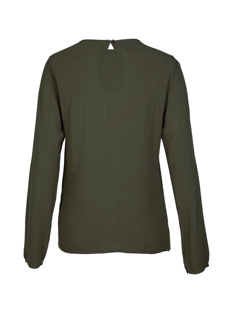 NÜ ANNI drape blouse Blouses 901 Grey
