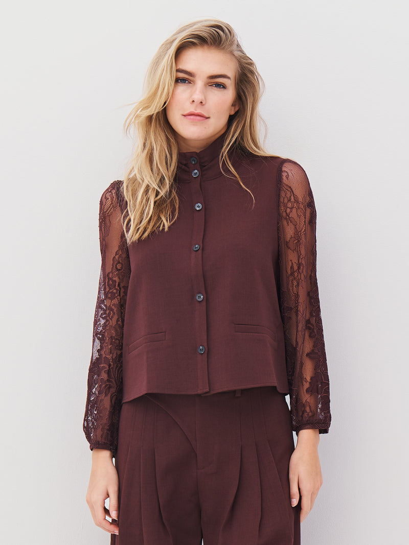 NÜ ARIEL shirt Overhemden 789 Grape