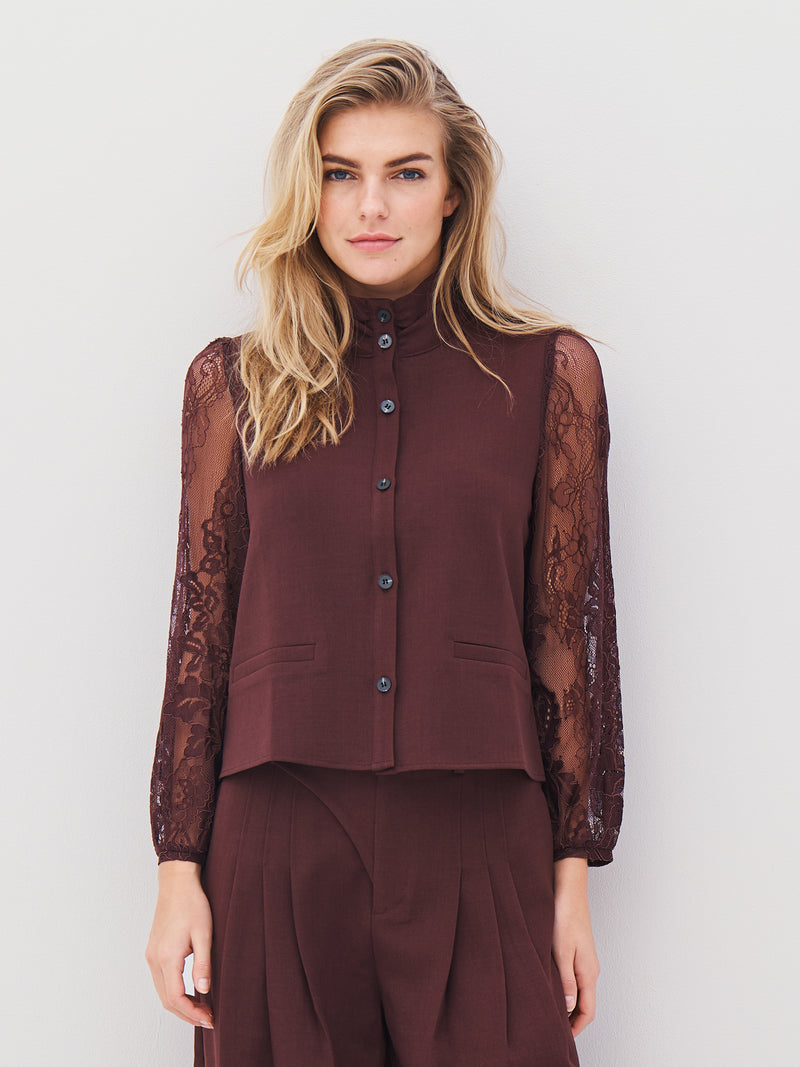 NÜ ARIEL shirt Overhemden 789 Grape