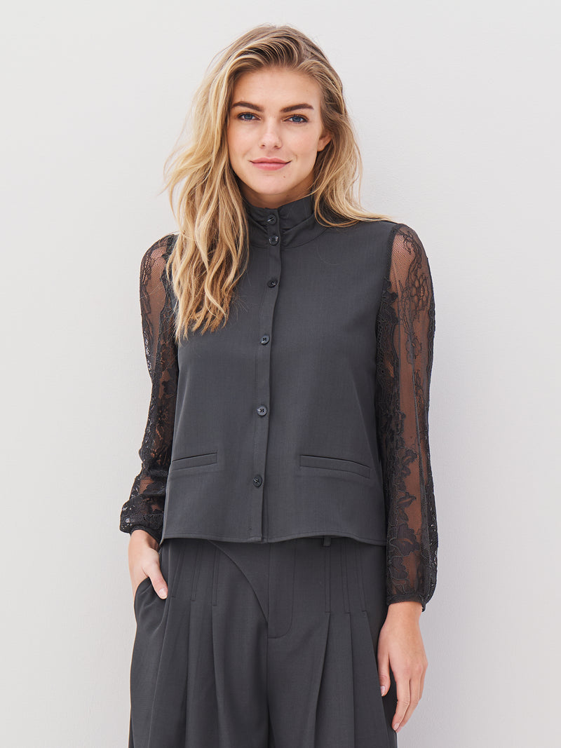 NÜ ARIEL shirt Overhemden 901 Grey