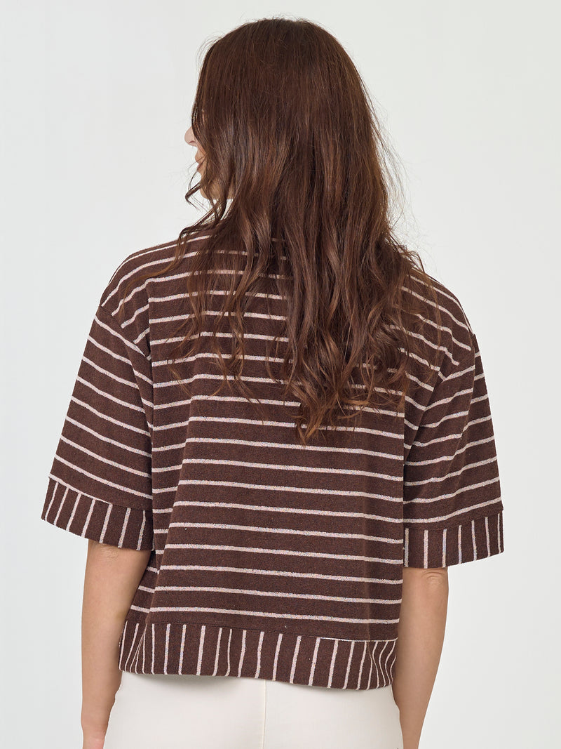 NÜ ASIA blouse Blouses 289 Brown Mix