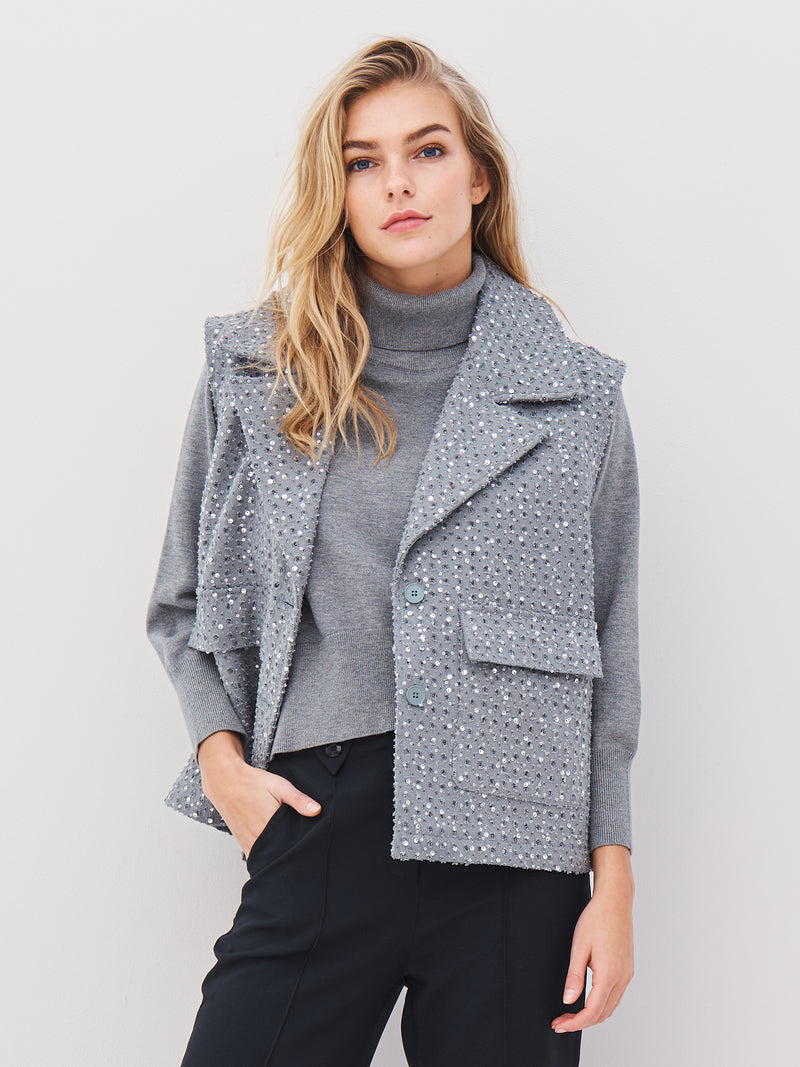 NÜ ASTON vest Vesten 901 Grey