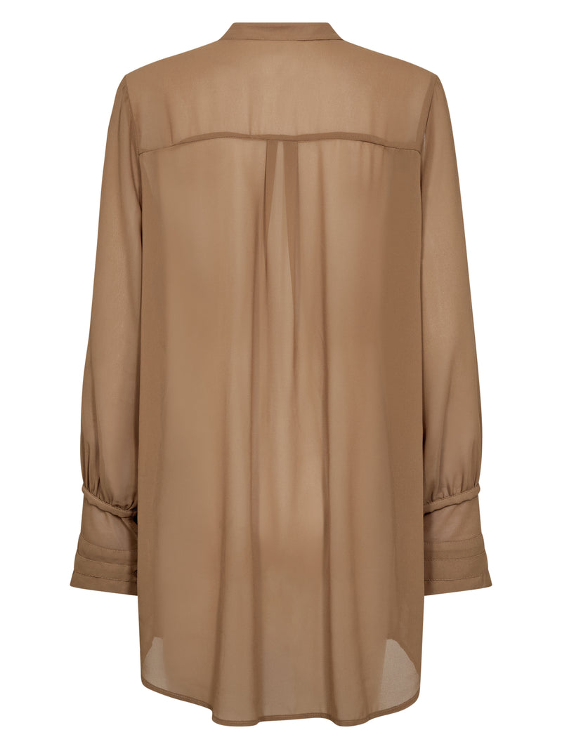NÜ ASTRID lang shirt Overhemden 220 Camel