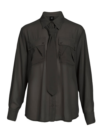 NÜ ASTRID shirt Overhemden Zwart