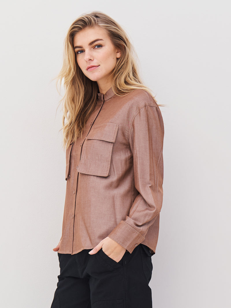 NÜ AVALON shirt Overhemden 220 Camel