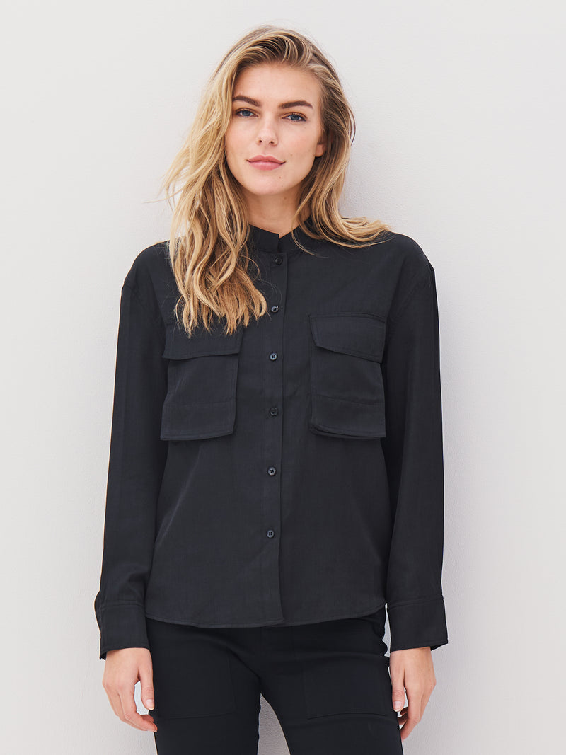 NÜ AVALON shirt Overhemden Zwart