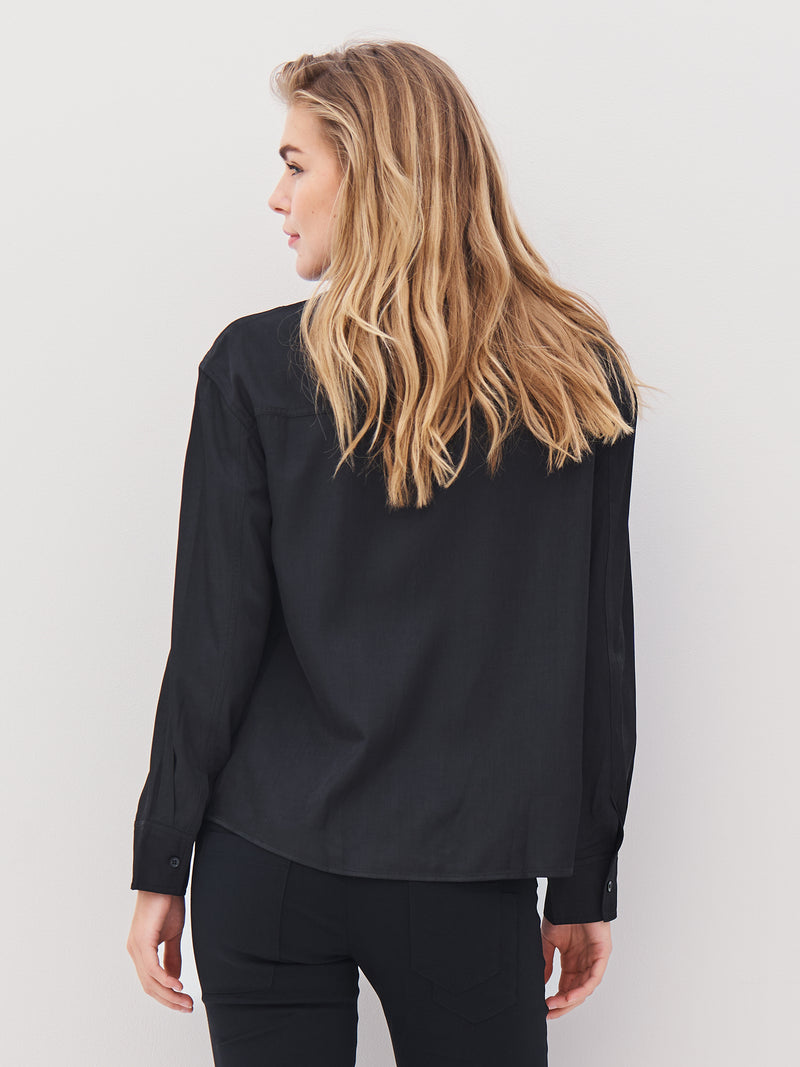 NÜ AVALON shirt Overhemden Zwart