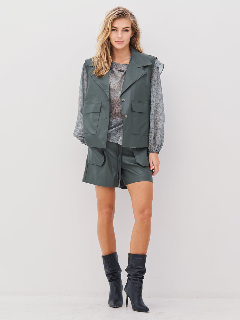 NÜ AVA vest Vesten 385 Dark Green