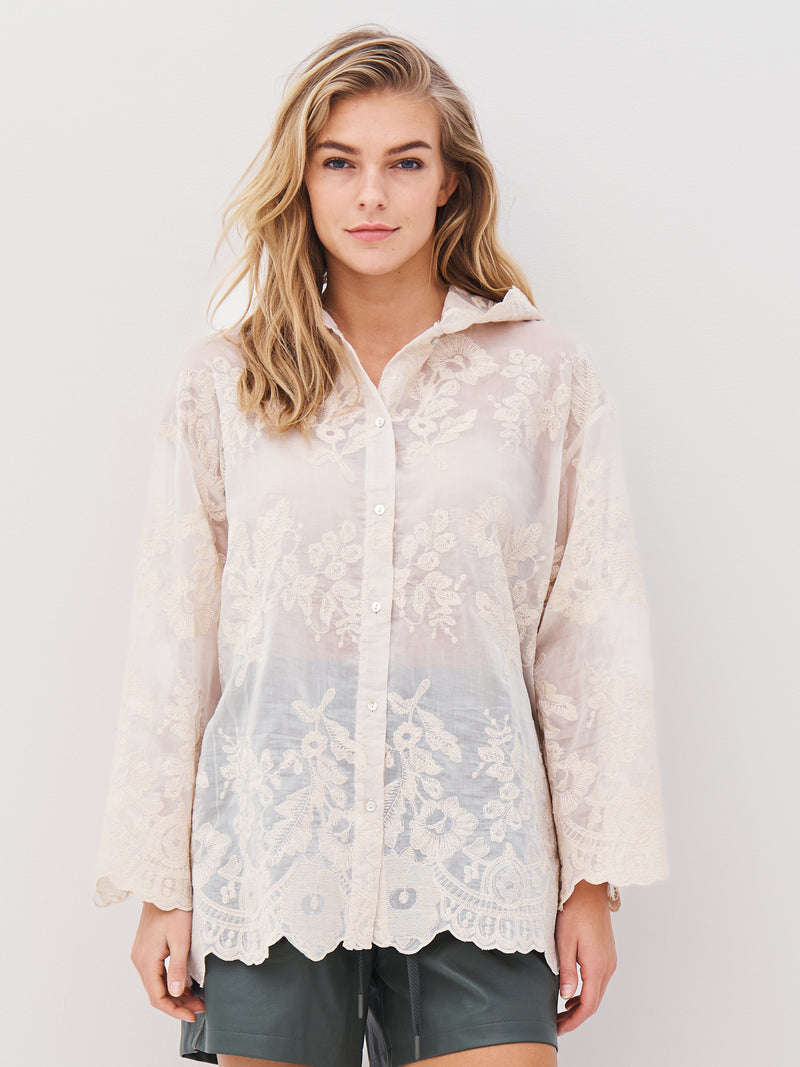 NÜ AVINA shirt Overhemden 112 Bone