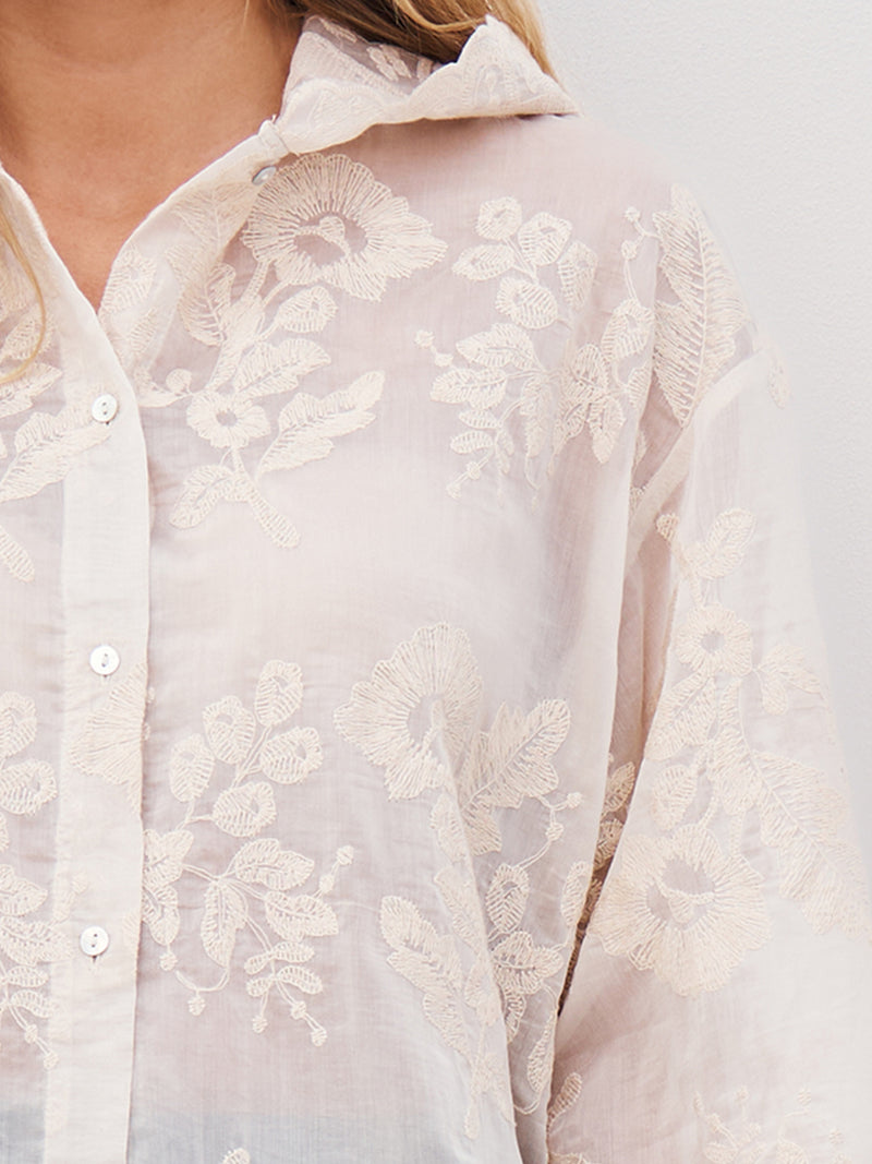 NÜ AVINA shirt Overhemden 112 Bone