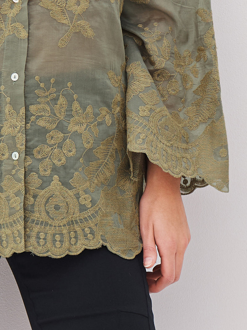 NÜ AVINA shirt Overhemden 393 Army