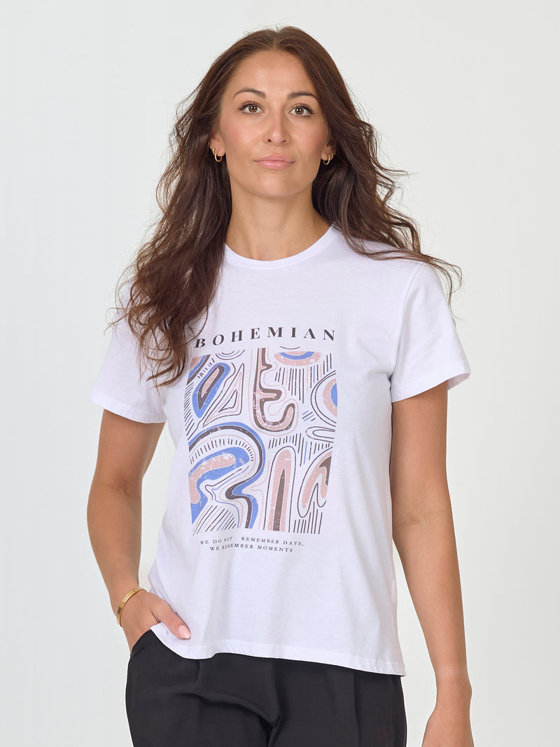 NÜ AYZA T-shirt Tops en t-shirts 402 Blue mix