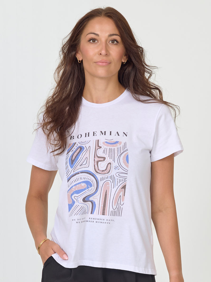 NÜ AYZA T-shirt Tops en t-shirts 402 Blue mix