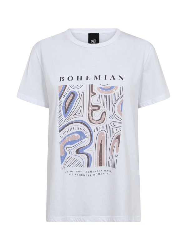 NÜ AYZA T-shirt Tops en t-shirts 402 Blue mix