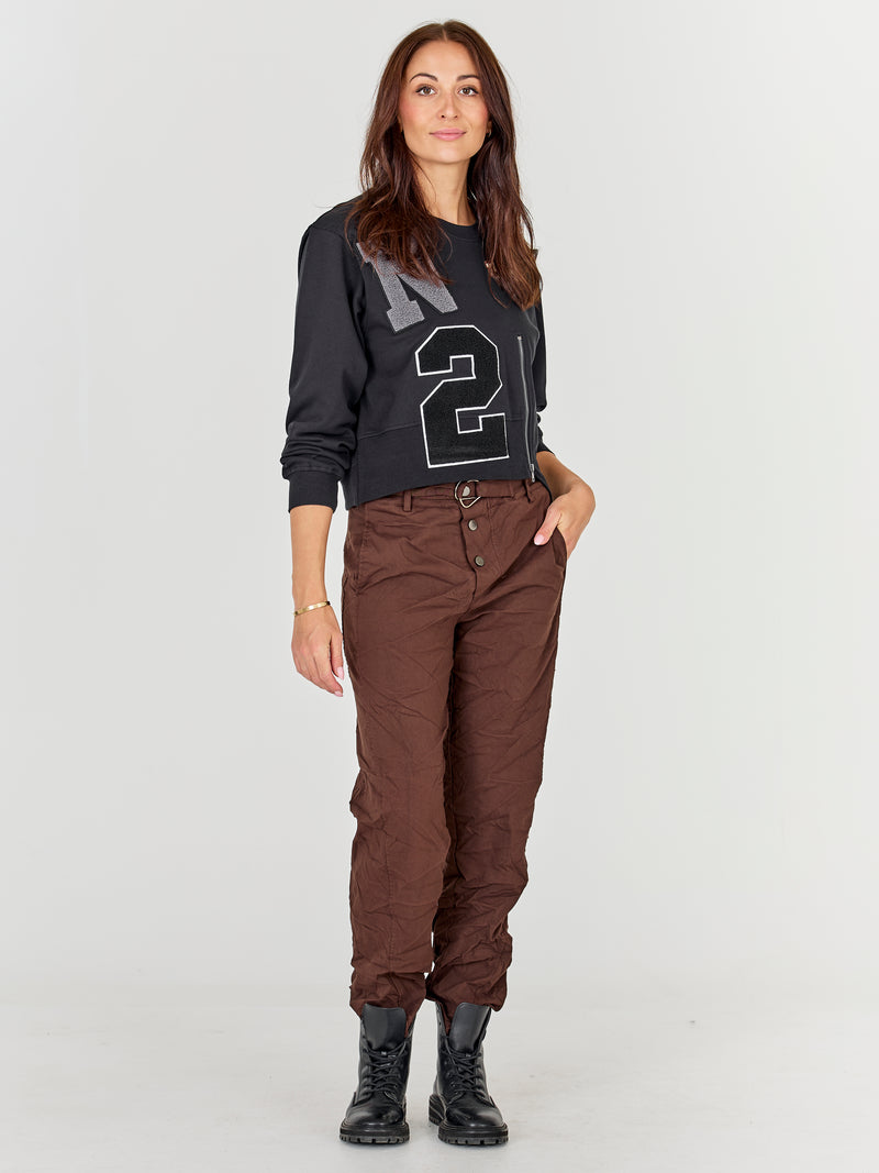 NÜ Asis Sweat Blouses Zwart