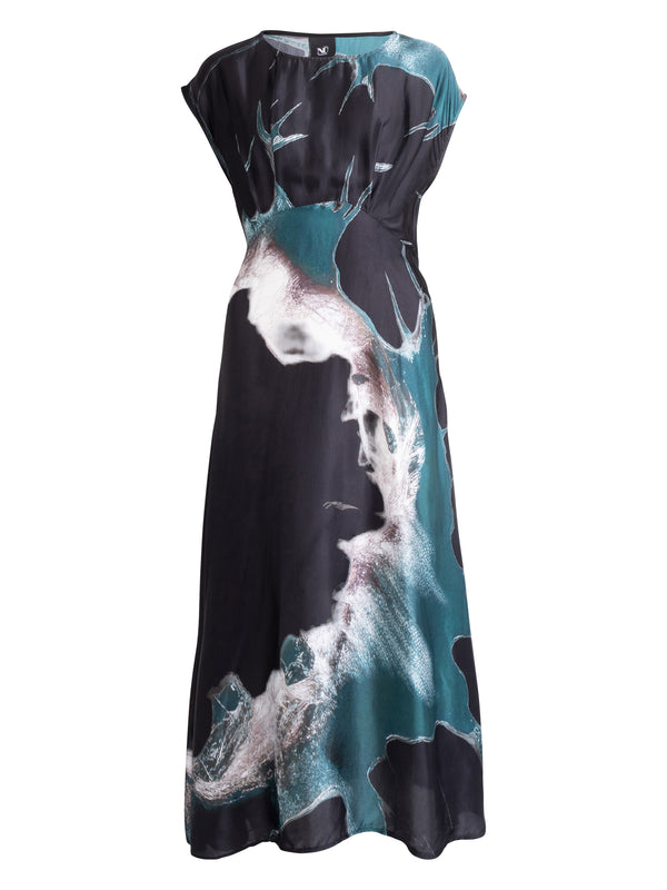 NÜ BABETH jurk Jurken 355 Petrol green mix