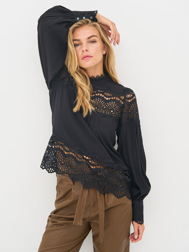 NÜ BACH shirt Overhemden Zwart
