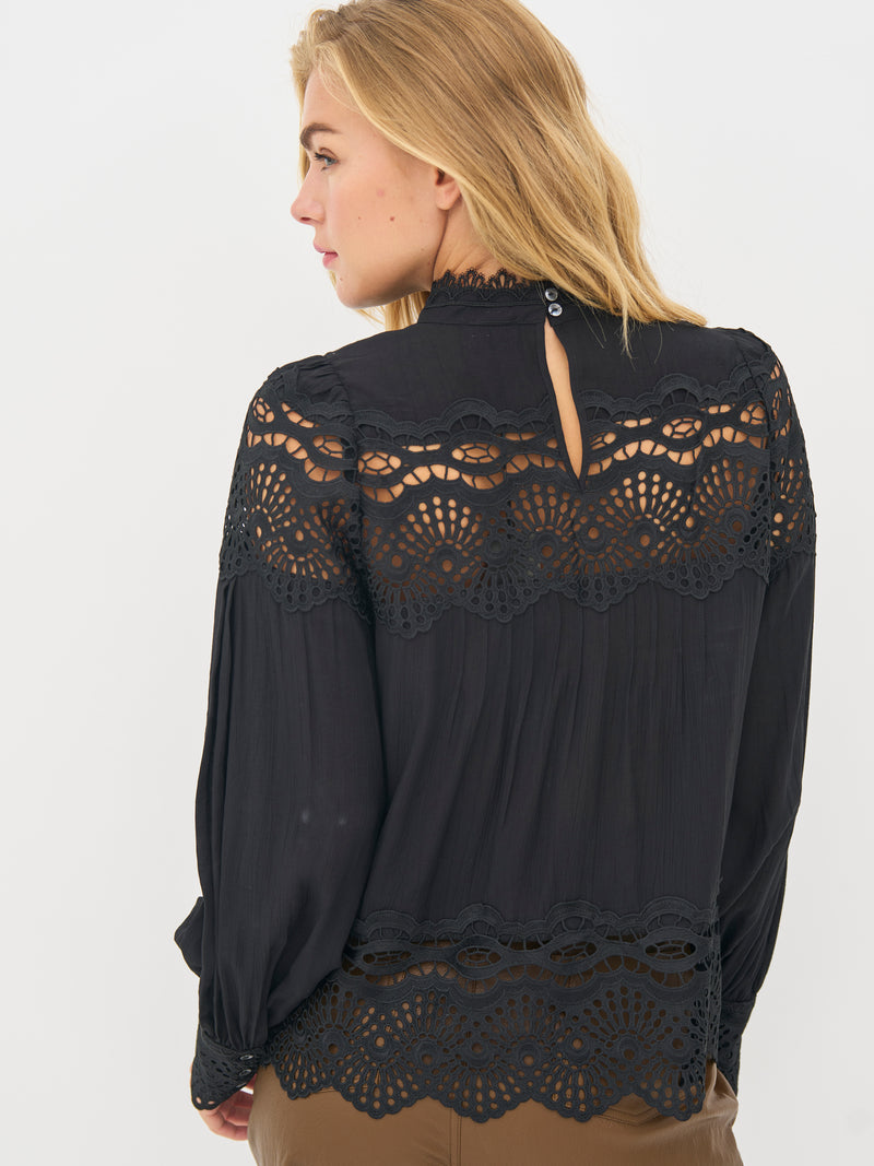 NÜ BACH shirt Overhemden Zwart
