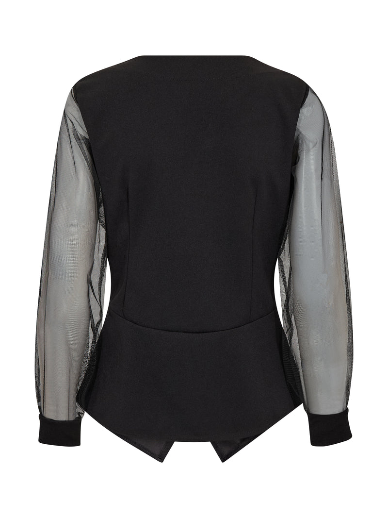 NÜ BAO Blouse Blouses Zwart