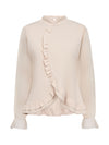 NÜ BAO Blouse met ruche Blouses 112 Bone