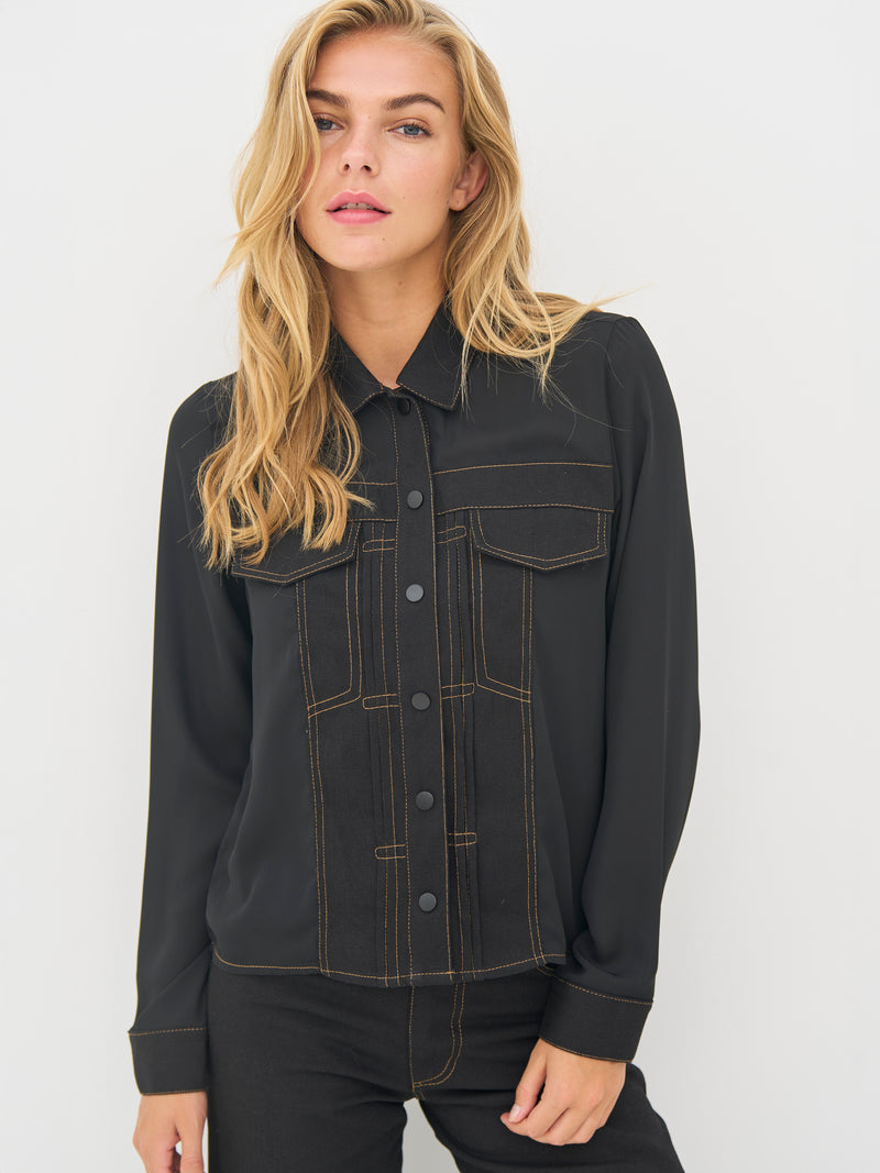 NÜ BEATE shirt Overhemden Zwart