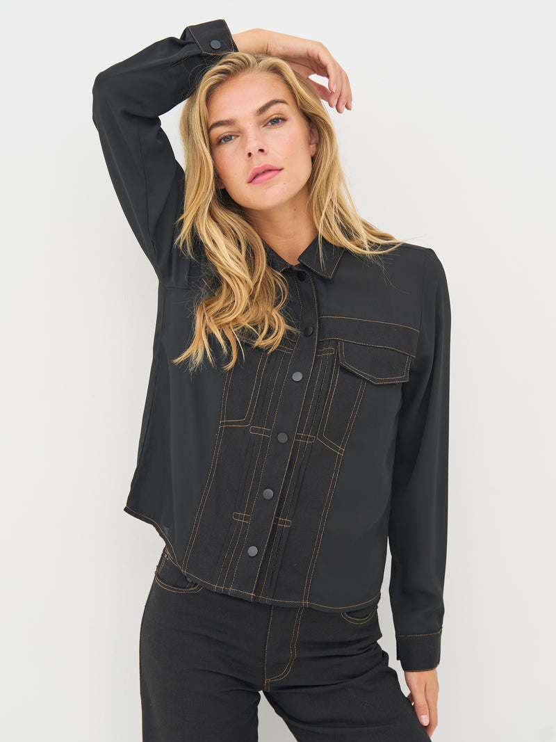 NÜ BEATE shirt Overhemden Zwart