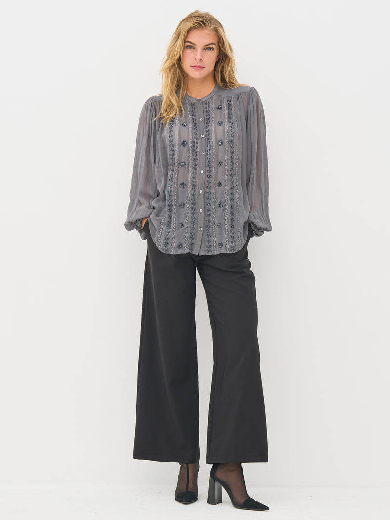 NÜ BEA shirt Overhemden 989 iron grey