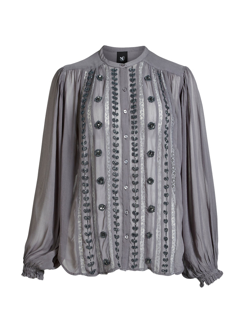 NÜ BEA shirt Overhemden 989 iron grey