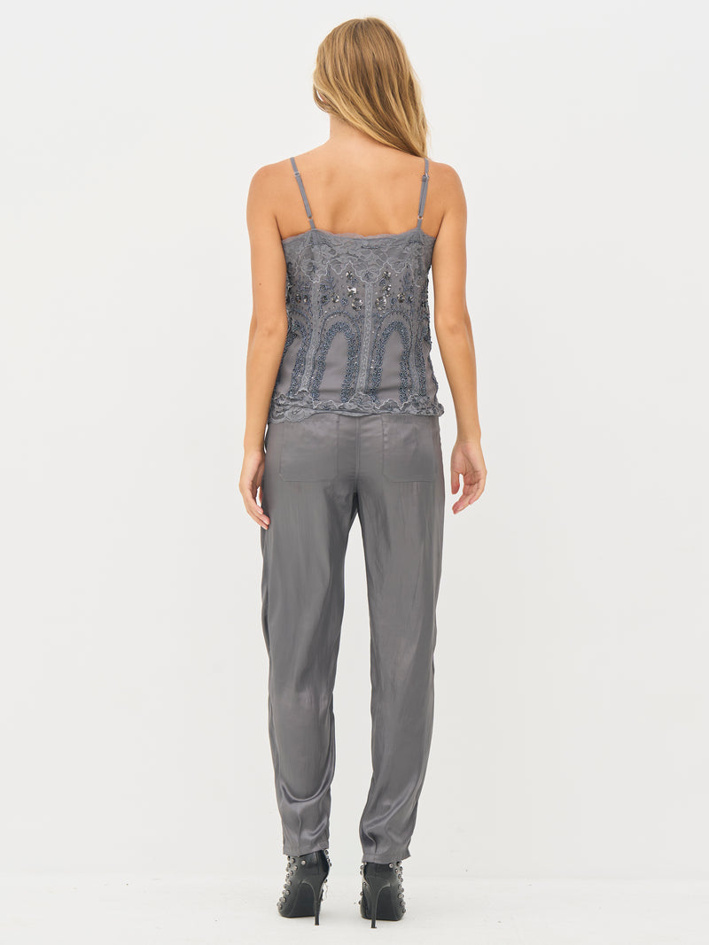 NÜ BEA top Tops en t-shirts 989 iron grey