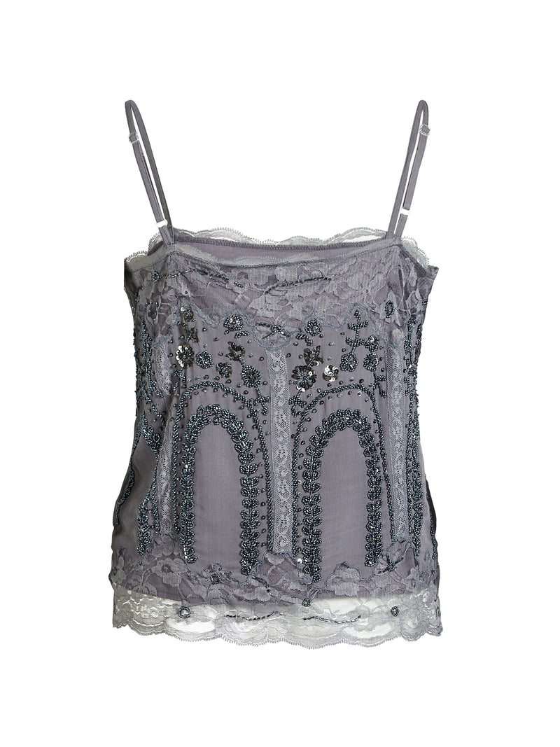 NÜ BEA top Tops en t-shirts 989 iron grey