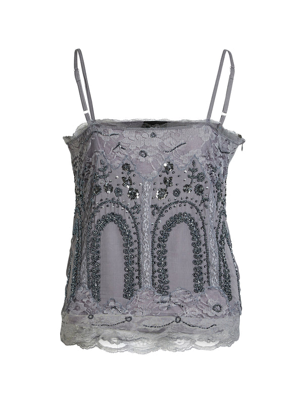 NÜ BEA top Tops en t-shirts 989 iron grey