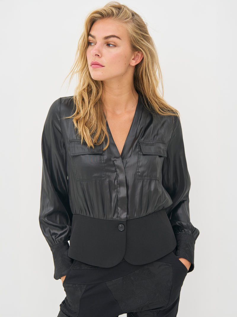 NÜ BECCA shirt Overhemden Zwart