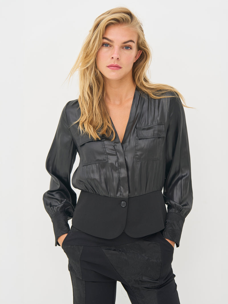 NÜ BECCA shirt Overhemden Zwart