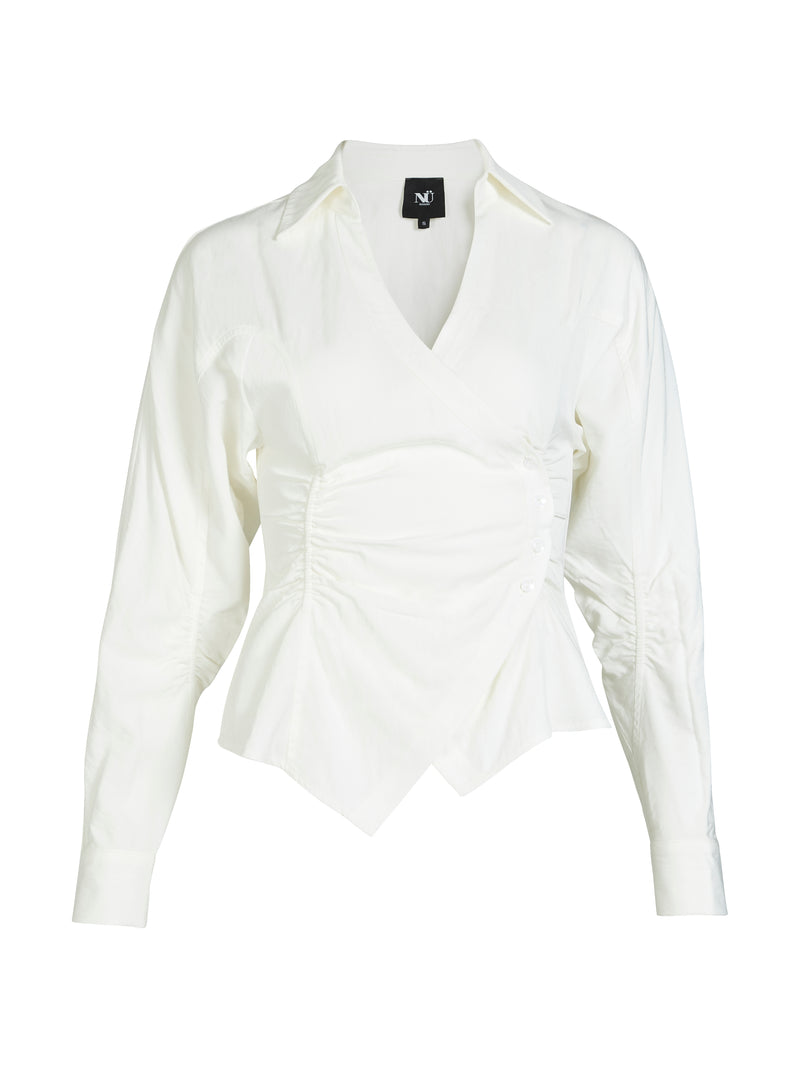 NÜ BEO V-hals shirt Overhemden 110 Creme