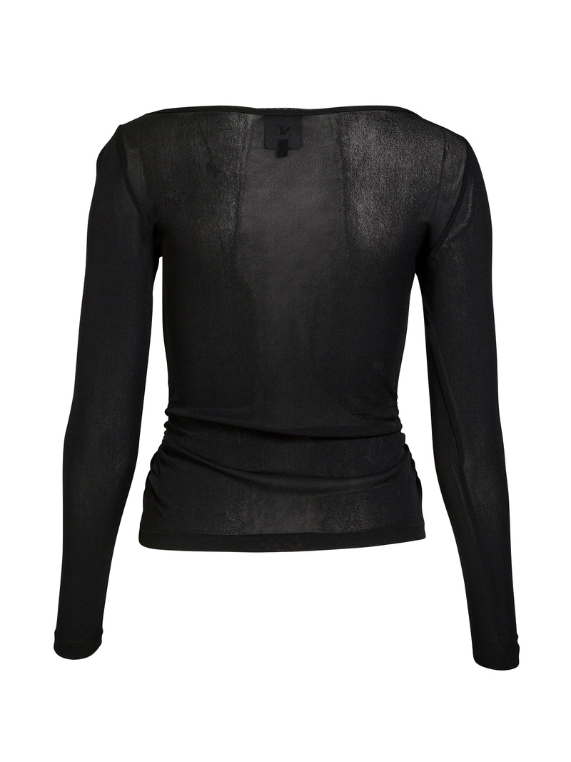 NÜ BETH l/s t-shirt Tops en t-shirts Zwart