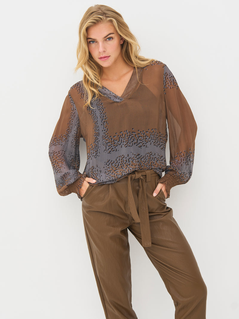 NÜ BIANCA blouse Blouses 294 Dark Earth mix