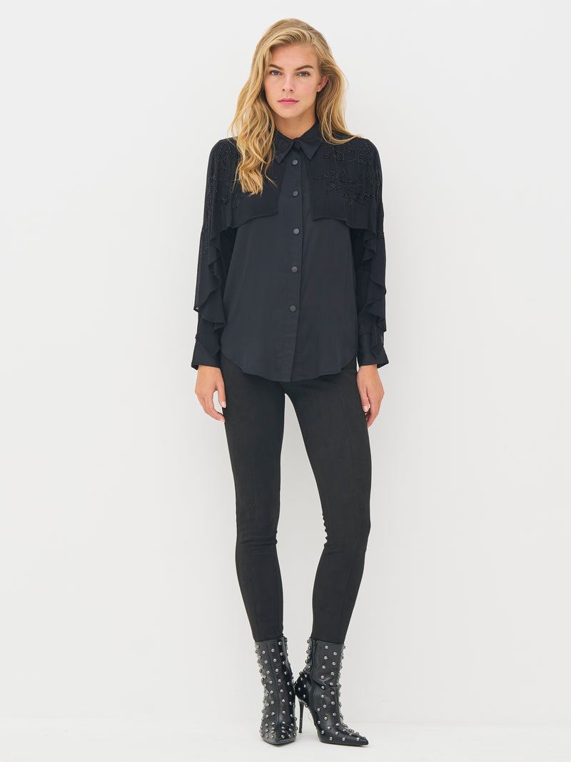 NÜ BIBI shirt Overhemden Zwart