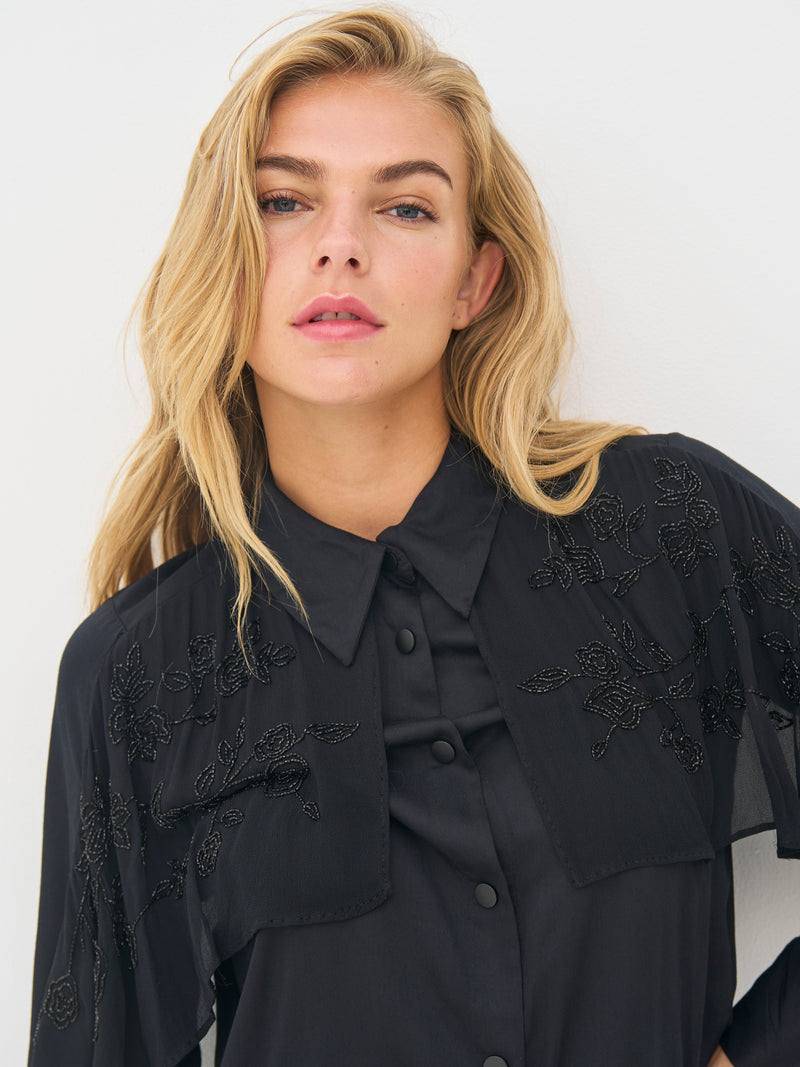 NÜ BIBI shirt Overhemden Zwart