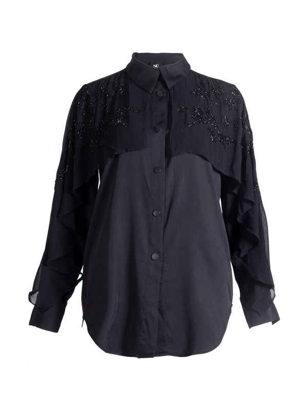 NÜ BIBI shirt Overhemden Zwart