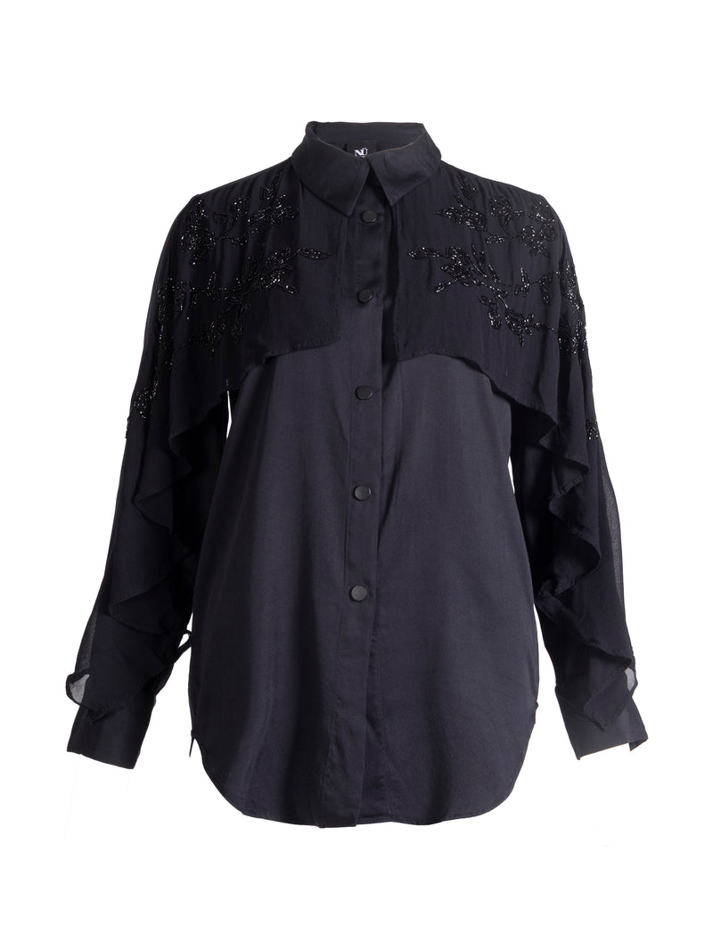 NÜ BIBI shirt Overhemden Zwart