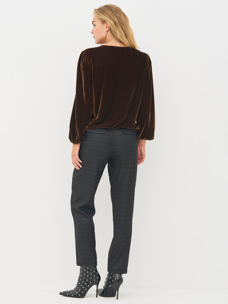 NÜ BILLE wikkelblouse Blouses 294 Dark Earth