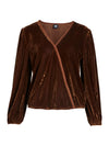 NÜ BILLE wikkelblouse Blouses 294 Dark Earth