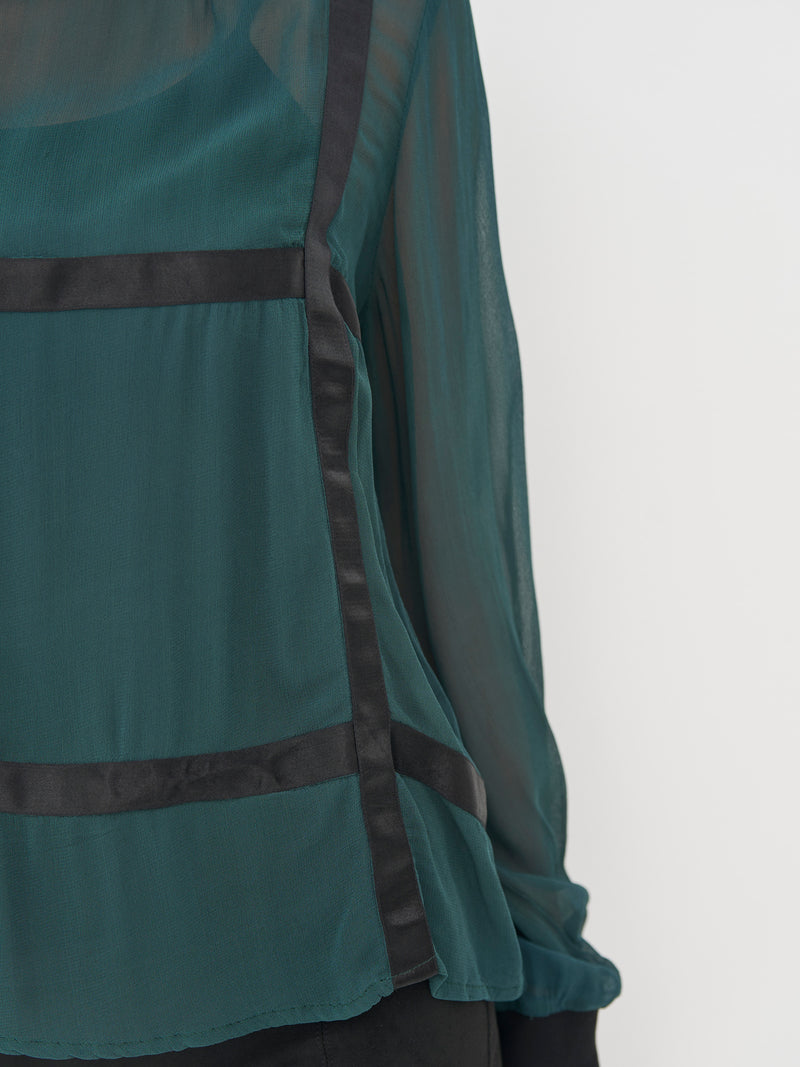 NÜ BILLIE blouse Blouses 355 Petrol green mix