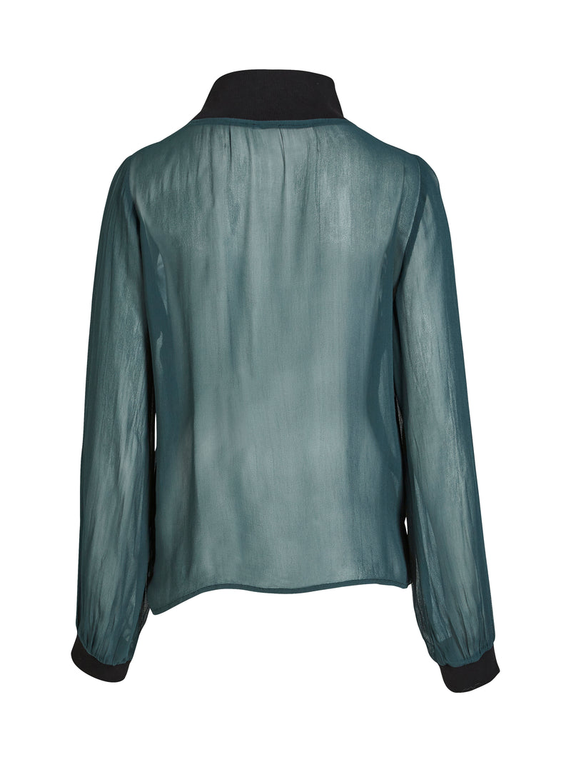 NÜ BILLIE blouse Blouses 355 Petrol green mix