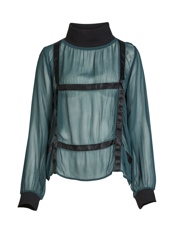 NÜ BILLIE blouse Blouses 355 Petrol green mix