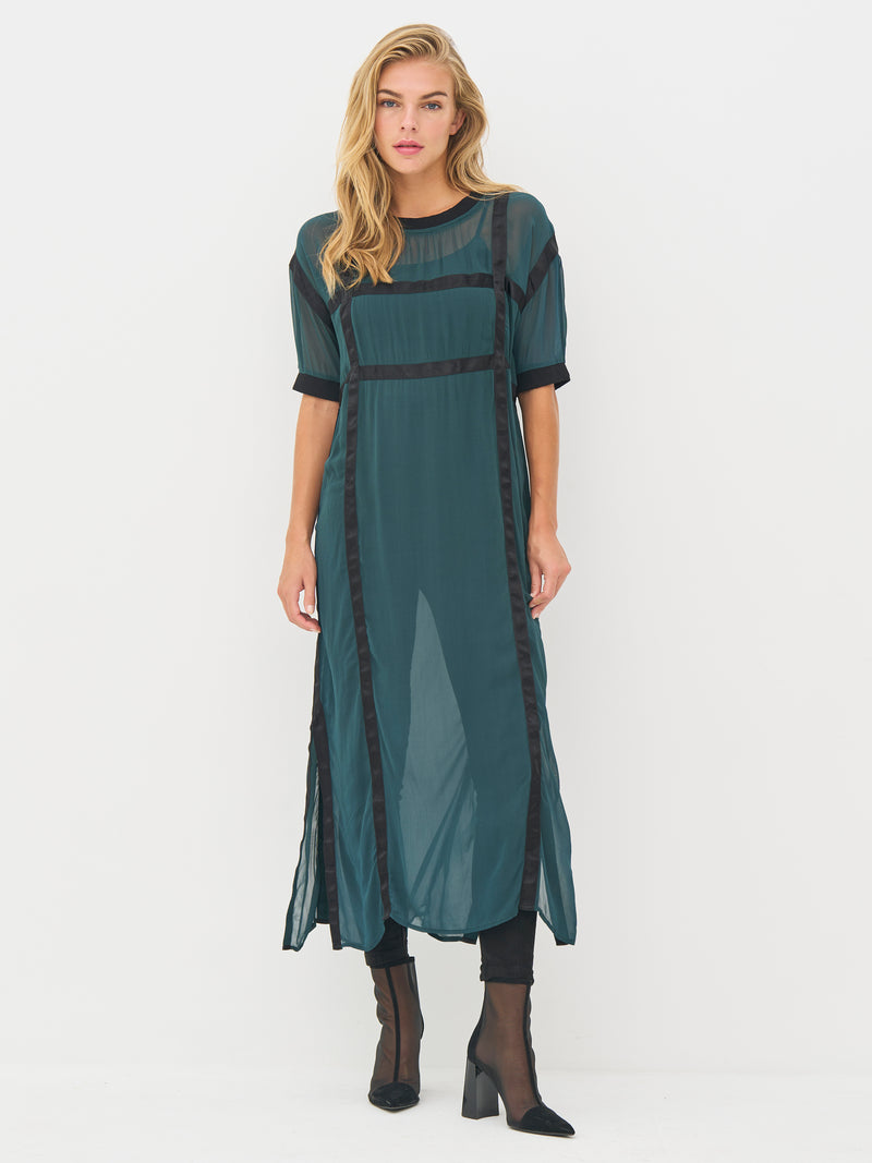 NÜ BILLIE jurk Jurken 355 Petrol green mix