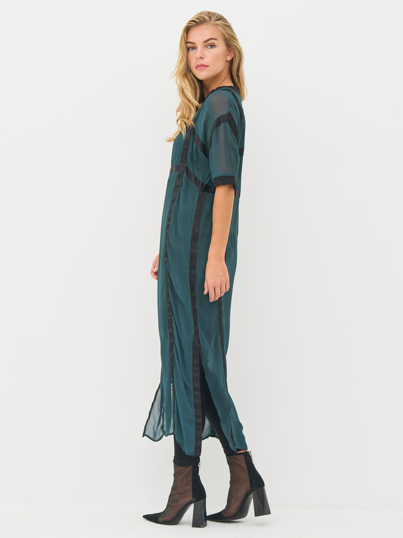 NÜ BILLIE jurk Jurken 355 Petrol green mix
