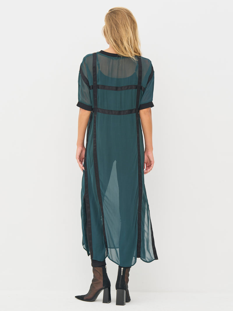 NÜ BILLIE jurk Jurken 355 Petrol green mix
