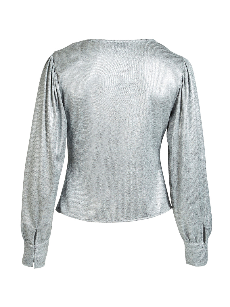NÜ BIRKE overslagblouse Blouses 989 iron grey